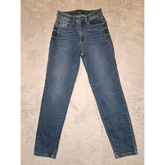 Judy Blue Jeans Women's 1/25 High Rise Slim Fit Medium Wash Skinny Whiskered - Picture 1 of 10